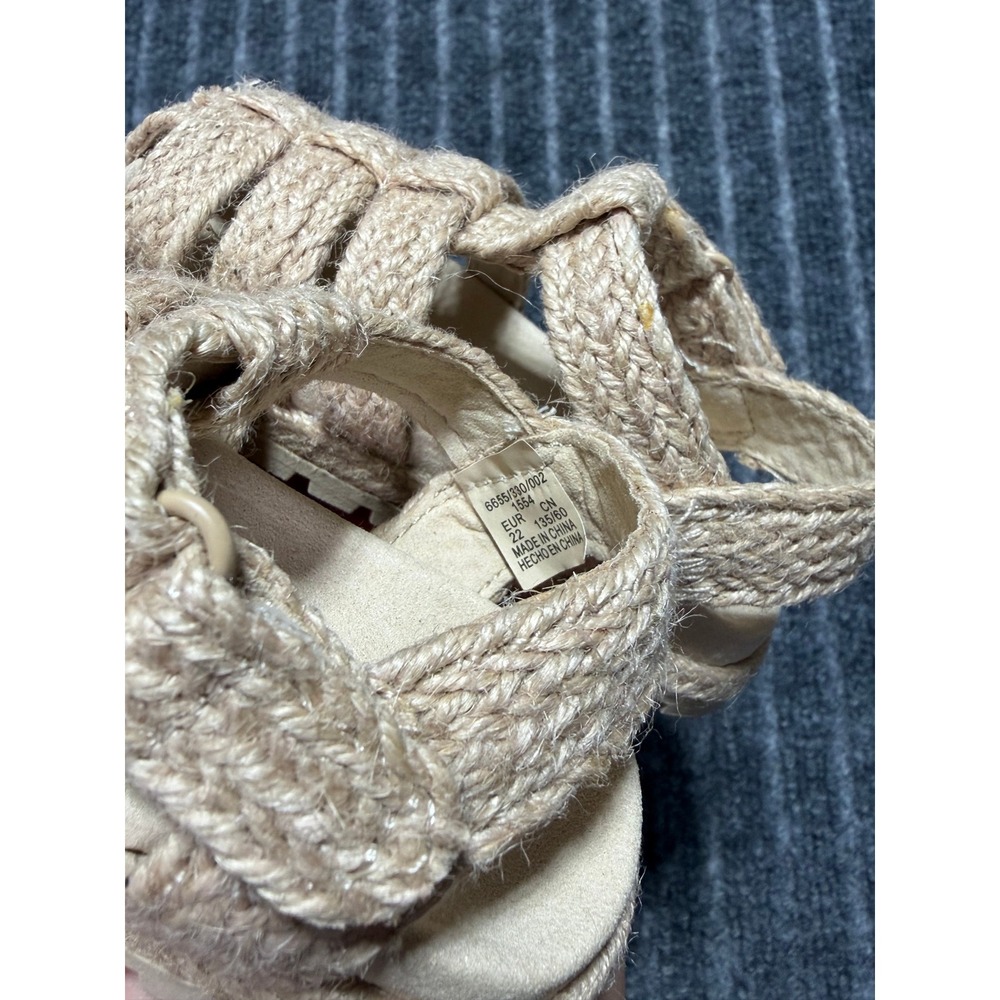 ZARA Jute Fisherman Sandals Toddler Girl Size 22 - US 6. Summer Vacation Casuall - Picture 8 of 8